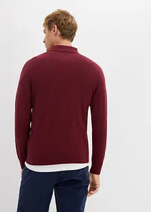 Fijngebreide polo-trui met prachtig merinowol, slim fit, bonprix