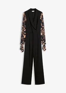 Jersey jumpsuit met mesh mouwen, bonprix