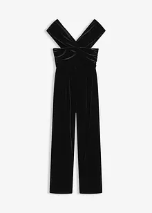Jersey jumpsuit van soepelvallend fluweel, bonprix