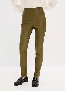 Imitatieleren broek in Punto di Roma mix, bonprix