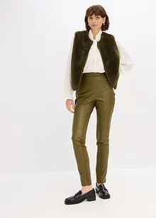 Imitatieleren broek in Punto di Roma mix, bonprix