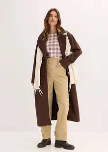 Twill broek met hoge band, bonprix