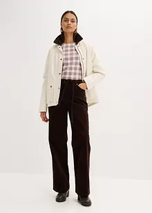 Wijde corduroy broek met strikkoord, bonprix