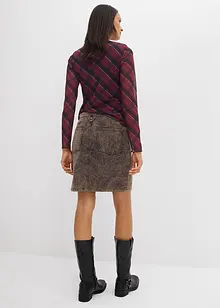 Korte corduroy rok in washed out look, bonprix