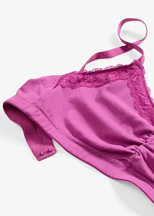 Bralette met biologisch katoen en kant, bonprix