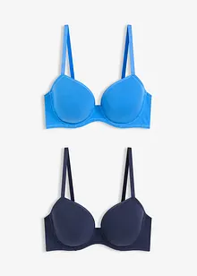 Voorgevormde bh met beugels en biologisch katoen (set van 2), bonprix