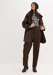 Twill broek met hoge band, bonprix