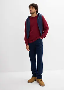 Fijn gebreide trui met ronde hals en katoen, regular fit, bonprix