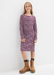 Geribde jersey jurk van puur katoen, bonprix