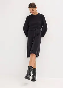 Gebreide jurk met ballonmouwen, bonprix