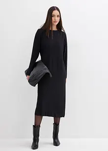 Midi jurk van gestructureerde crinkle, bonprix