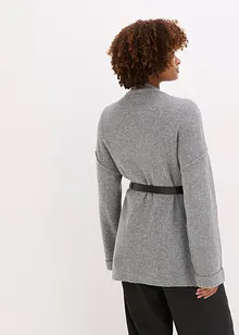 Korte gebreide jas met een ceintuur, bonprix