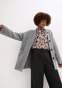 Korte gebreide jas met een ceintuur, bonprix