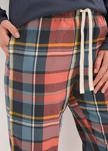 Pyjama met geribd shirt en flanellen broek van glittergaren, bonprix