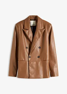 Oversized blazer van imitatieleer, bonprix