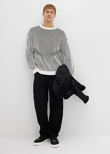 Geribde trui van een katoenmix, loose fit, bonprix
