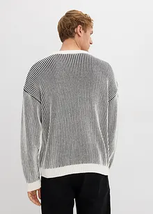 Geribde trui van een katoenmix, loose fit, bonprix