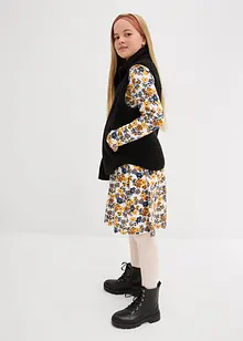 Meisjes jersey jurk (set van 2) van biologisch katoen, bonprix