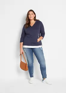 Hoodie van katoen met 3/4 mouw, bonprix