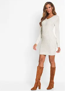 Gebreide jurk met kabelpatroon, bonprix