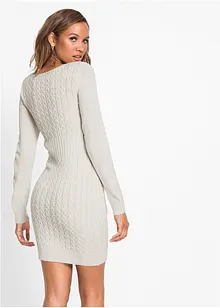 Gebreide jurk met kabelpatroon, bonprix