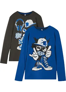 Jongens longsleeve met biologisch katoen (set van 2), bonprix