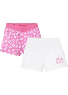 Meisjes short van biologisch katoen (set van 2), bonprix