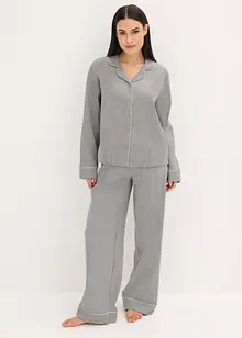 Geweven flanellen pyjama met visgraatpatroon, bonprix