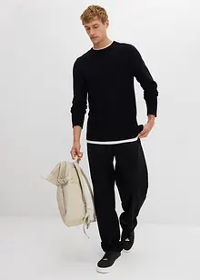 gestructureerde trui in 2-in-1-look van katoenmix, bonprix