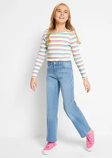 Wide leg mid waist jeans, bonprix