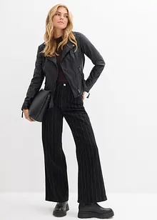 Wide leg jeans high waist met destroyed look, bonprix