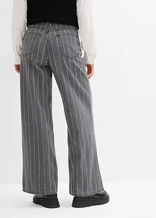 Wide leg jeans high waist met destroyed look, bonprix