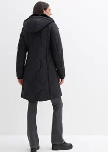 Korte coat met diamantstiksels en ritsen opzij, bonprix