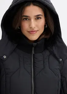 Korte coat met diamantstiksels en ritsen opzij, bonprix