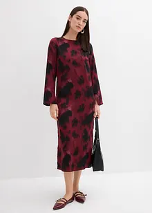 Midi jurk van satijn, bonprix