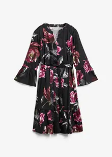 Zwangerschaps- en borstvoedingsblousejurk van zuiver biologisch katoensatijn, bonprix