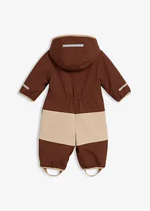 Baby softshell overall met teddyfleece en capuchon, bonprix