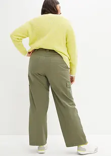 Mid waist cargo broek van katoen, bonprix