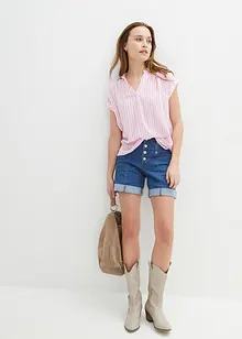 Blouse van soepele viscose, korte mouw, bonprix