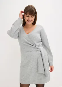 Gebreide jurk in wikkellook, bonprix