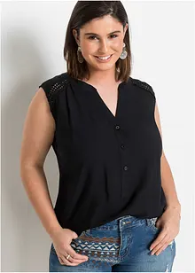 Blousetop met gehaakte details, bonprix