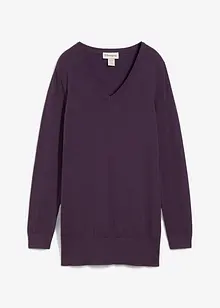 Lange basic trui met V-hals, bonprix