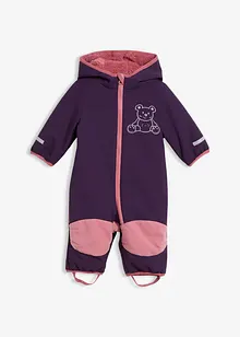 Waterafstotende baby softshell overall met capuchon, bonprix