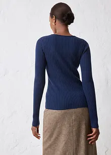 Geribde trui van merinowol, bonprix