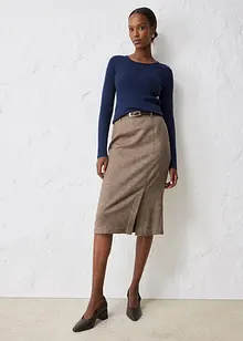 Geribde trui van merinowol, bonprix