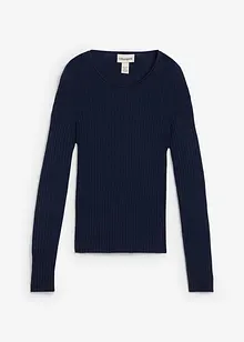 Geribde trui van merinowol, bonprix