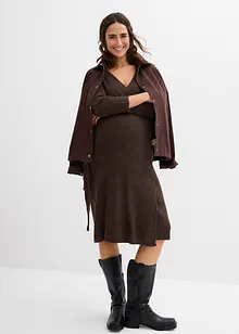 Zacht gebreide zwangerschapsjurk / voedingsjurk met 3/4 mouwen, bonprix