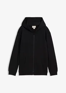 Sweatvest met capuchon van een zachte mix met biologisch katoen, bonprix