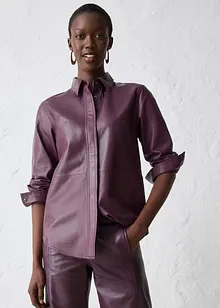 Leren overhemd van lamsnappa, bonprix