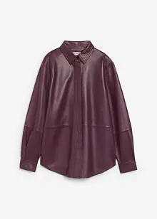 Leren overhemd van lamsnappa, bonprix